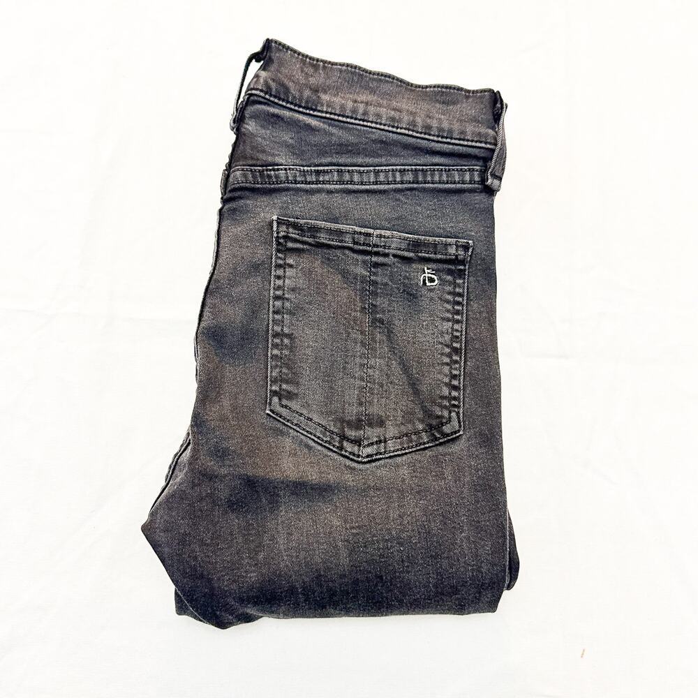 Rag & Bone High Rise Ankle Skinny Black Denim Jeans Zip Fly Size 27